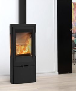 three sided glass stove