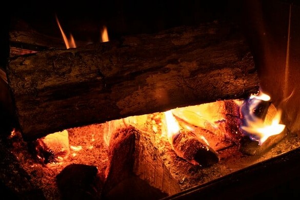 wood on fire