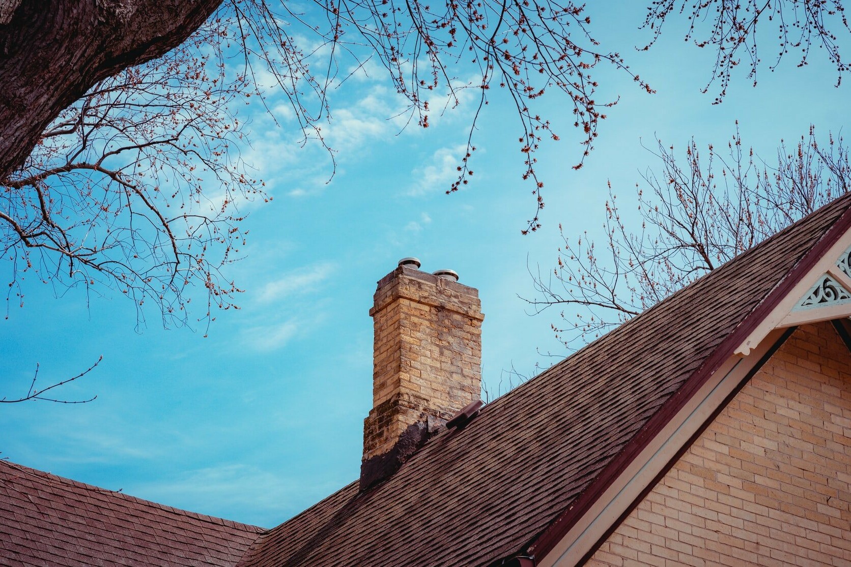 chimney on a roof